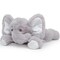 Bearington Baby Lil’ Spout Rattle: 8-Inch Plush Stuffed Gray Elephant Rattle, Shaker Toy with Soft Plush Fur, Floppy Ears and Satin Bow; For Baby Shower or First Birthday